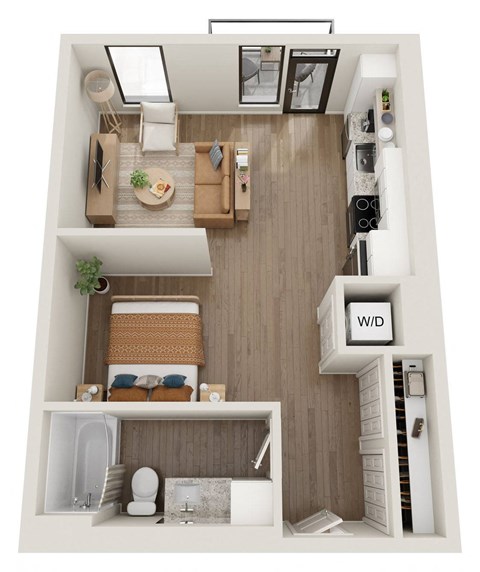 The Ellie's Studio floor plan